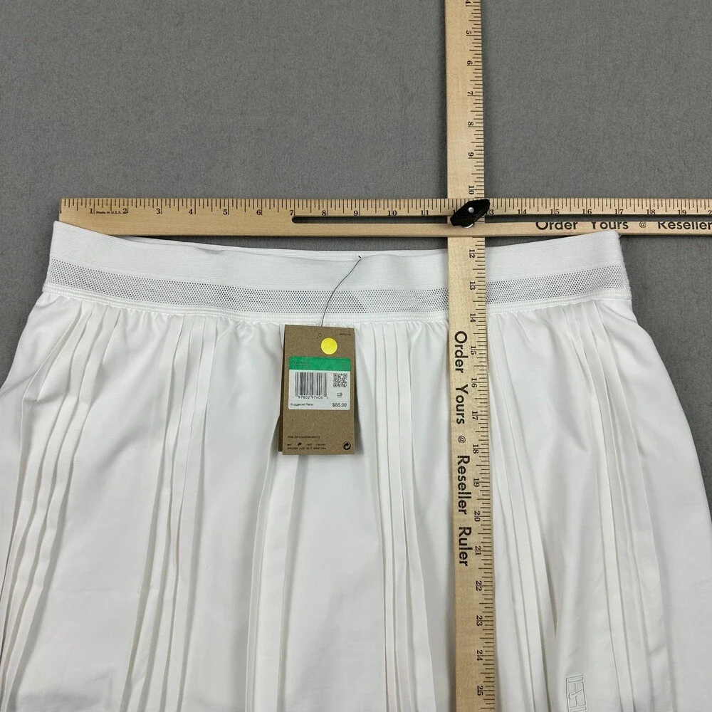 Nike Advantage Court Skirt Women XL White Pleated Skort High Waist Tennis Golf
